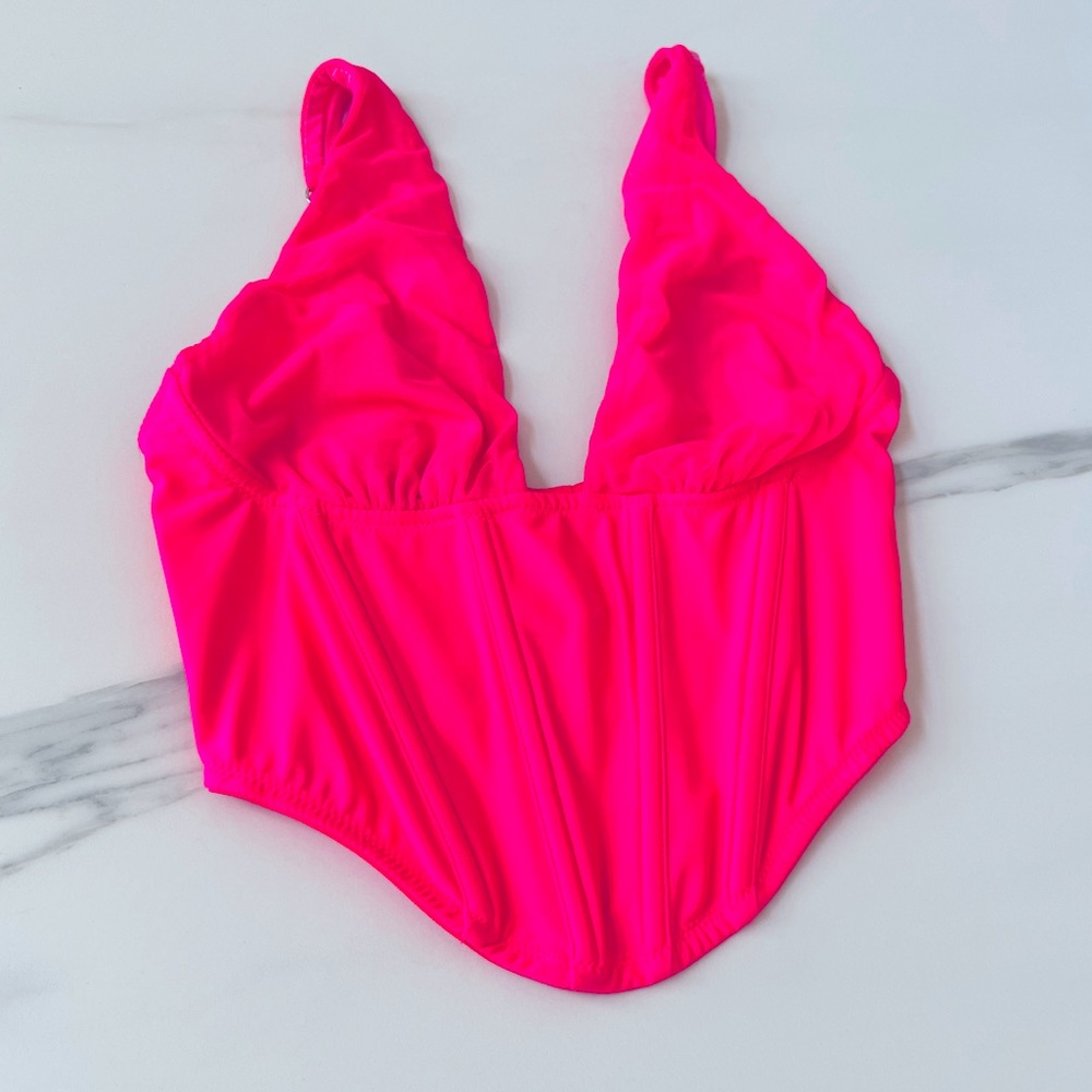 Urban Outfitters Pink Neon Corset Top